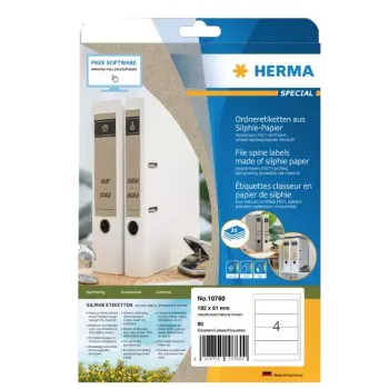 Etykieta samoprzylepna HERMA 10760 prostokątna trwała brązowa 80 szt.