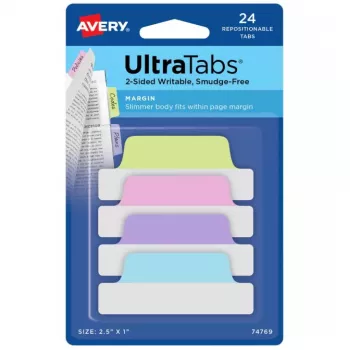 Blank tab index Avery Ultra Tabs 74769 Niebieski Zielony Różowy Fioletowy