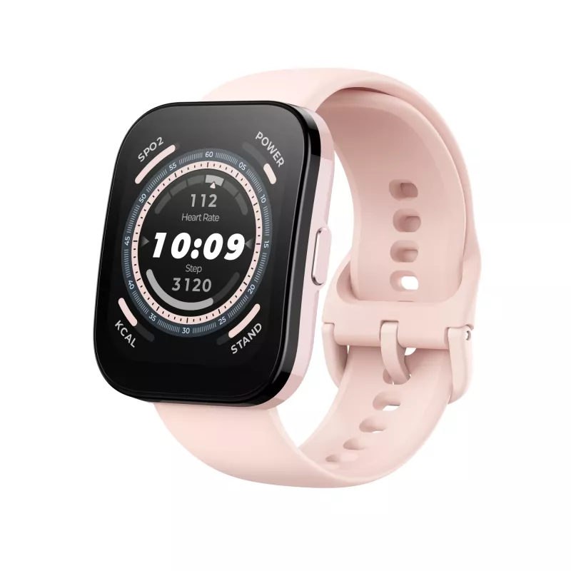 Amazfit Bip 5 4,85 cm (1,91 cala) TFT 45,9 mm Cyfrowy 320 x 380 pikseli Ekran dotykowy Różowy GPS (satelitarny)
