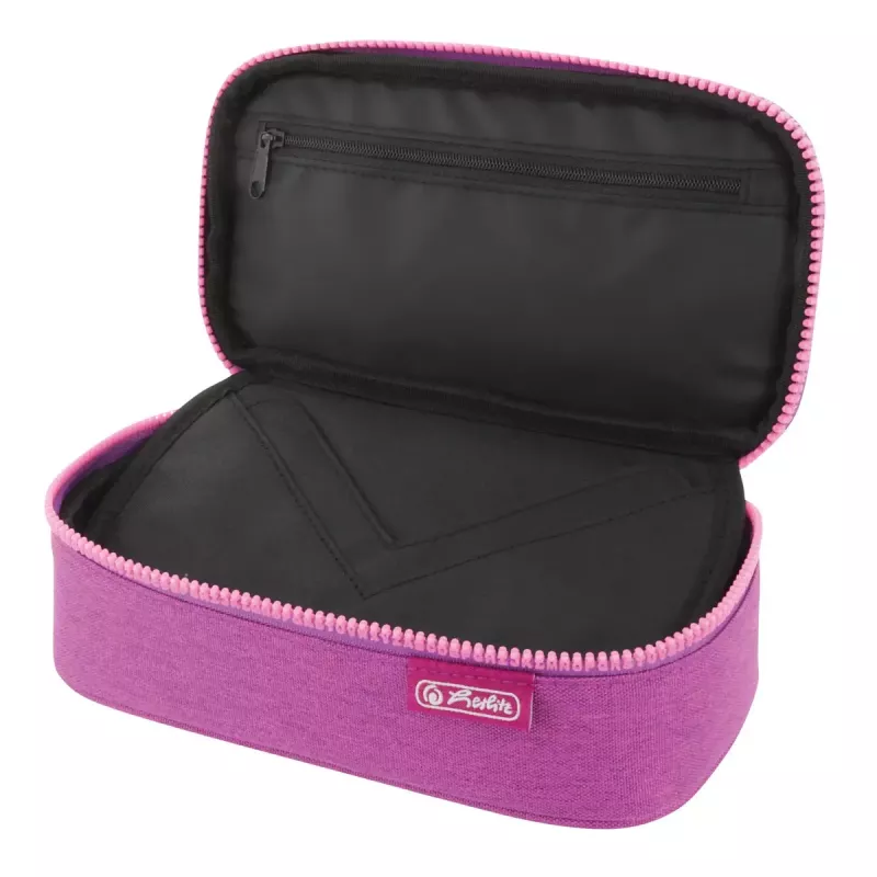 Piórnik Herlitz beatBox ABC Soft poliester różowo-fioletowy 225x120x70mm
