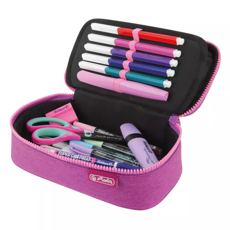 Piórnik Herlitz beatBox ABC Soft poliester różowo-fioletowy 225x120x70mm