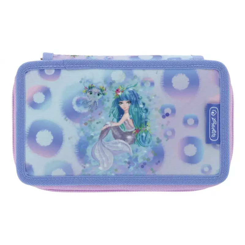 Zestaw artykułów piśmiennych Herlitz Mystic Mermaid 23 szt. niebieski różowy poliester