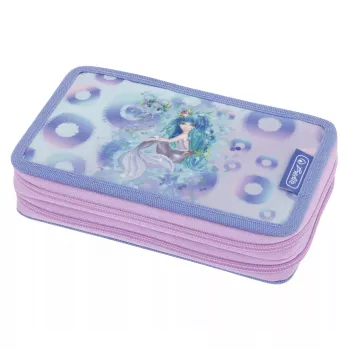 Zestaw artykułów piśmiennych Herlitz Mystic Mermaid 23 szt. niebieski różowy poliester