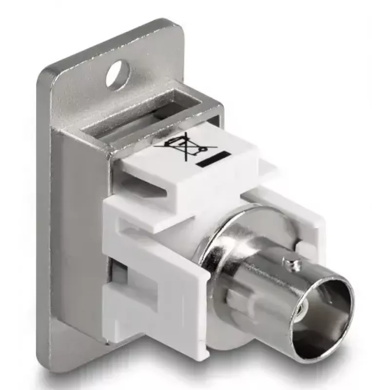 DeLOCK 90880 Gniazdo BNC srebrno-białe 50 Ω