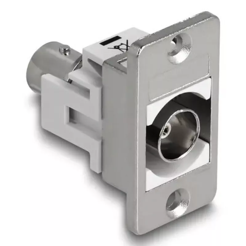 DeLOCK 90880 Gniazdo BNC srebrno-białe 50 Ω