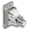 DeLOCK 90881 Gniazdo IEC F Srebrny Biały 75 Ω