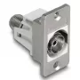 DeLOCK 90882 gniazdo IEC F srebrno-białe 75 Ω