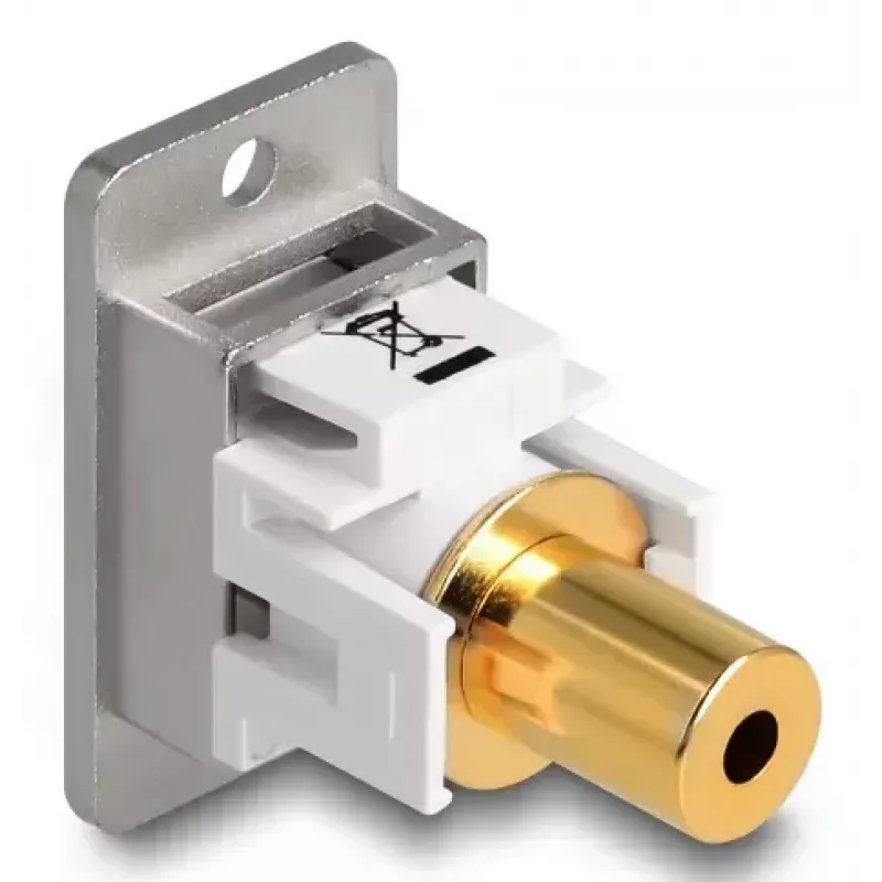 DeLOCK 90884 gniazdo 3,5 mm Srebrne Białe Żeńskie