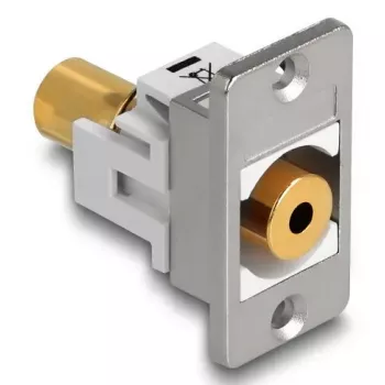 DeLOCK 90884 gniazdo 3,5 mm Srebrne Białe Żeńskie