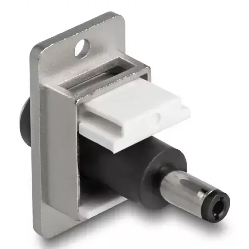 DeLOCK 90887 moduł keystone Płaski Czarny Srebrny Biały DC 5.5 x 2.5