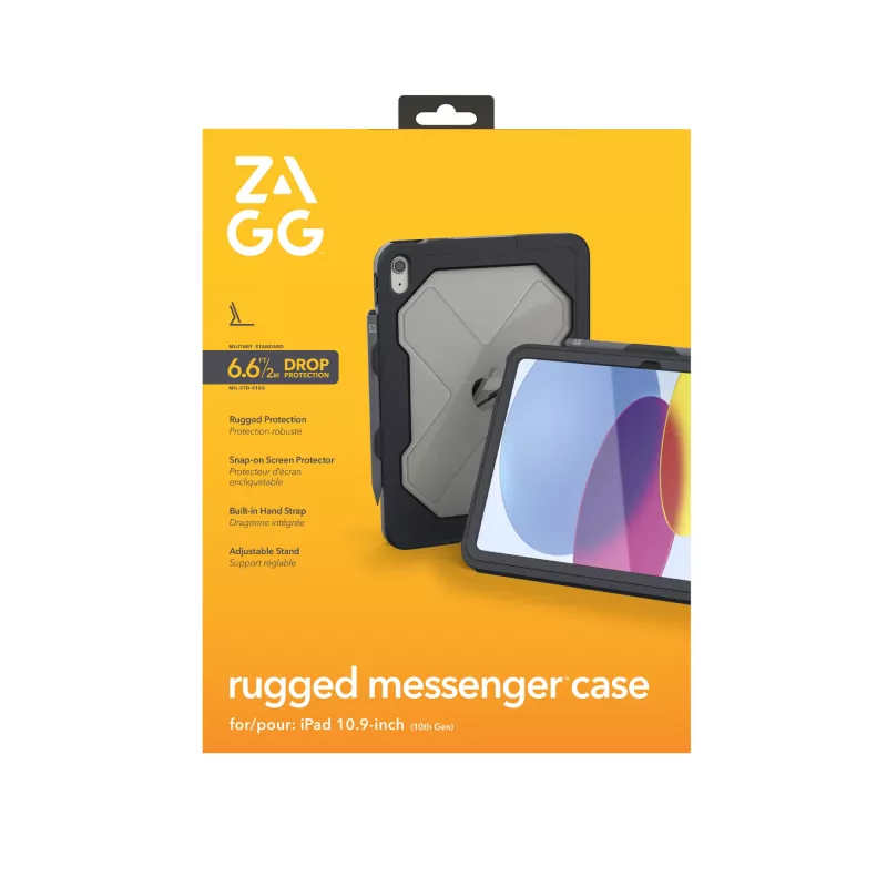 ZAGG Rugged Messenger Case Apple iPad 10.9 cala 10. generacji Węgiel drzewny