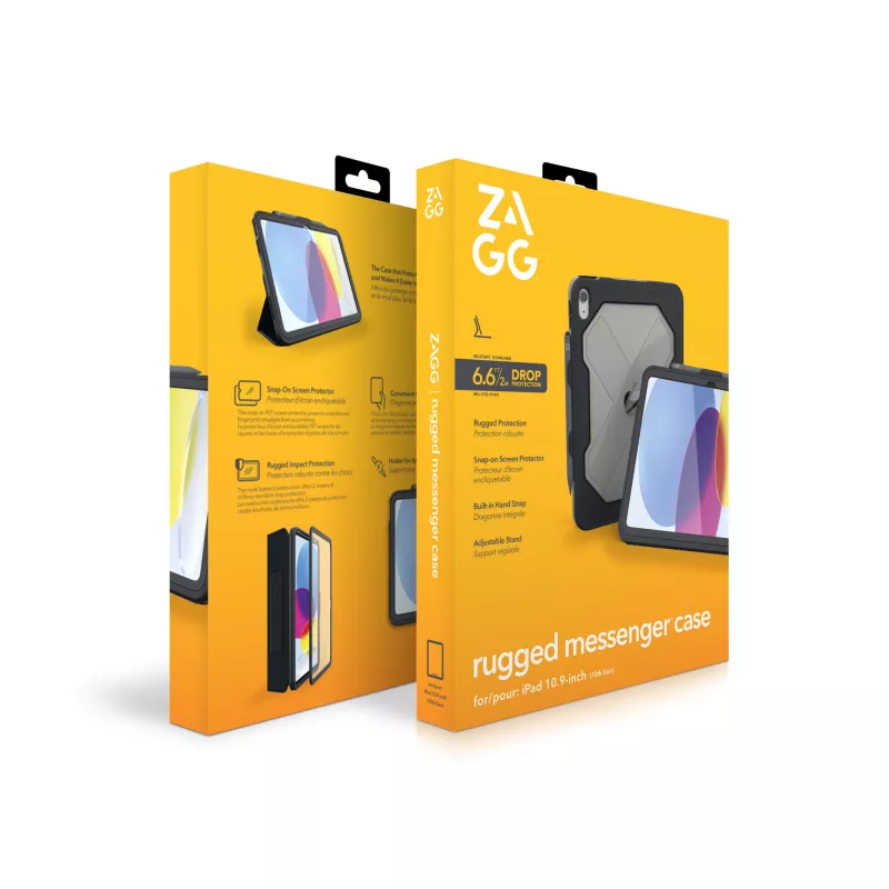 ZAGG Rugged Messenger Case Apple iPad 10.9 cala 10. generacji Węgiel drzewny
