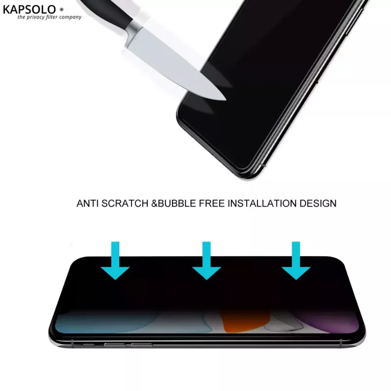 Prywatnościowe szkło hartowane KAPSOLO iPhone X