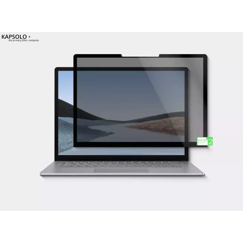 Magnetyczna folia prywatności Kapsolo do Apple MacBook Pro 16 cali Retina (2019) — twardość 9H, przepuszczalność światła 50%, kąt prywatności 30°, 40,6 cm