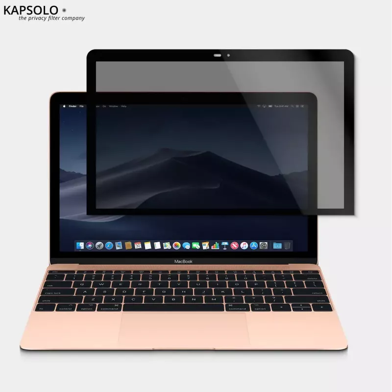 Magnetyczna folia prywatności Kapsolo do Apple MacBook Pro 16 cali Retina (2019) — twardość 9H, przepuszczalność światła 50%, kąt prywatności 30°, 40,6 cm