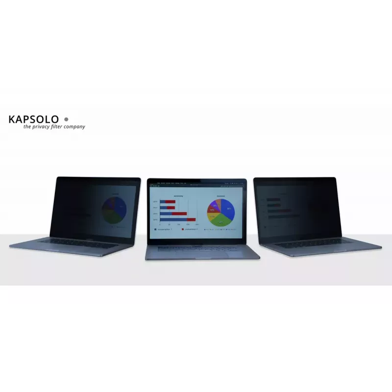 Magnetyczna folia prywatności Kapsolo do Apple MacBook Pro 16 cali Retina (2019) — twardość 9H, przepuszczalność światła 50%, kąt prywatności 30°, 40,6 cm