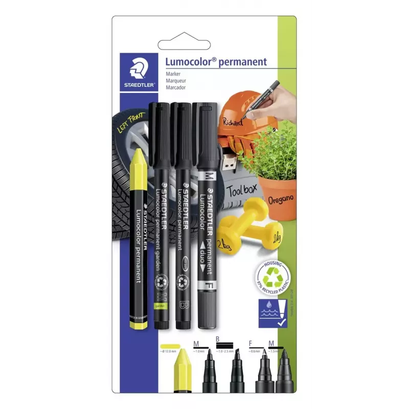 Marker Staedtler Lumocolor 60 BK-5 4 szt.