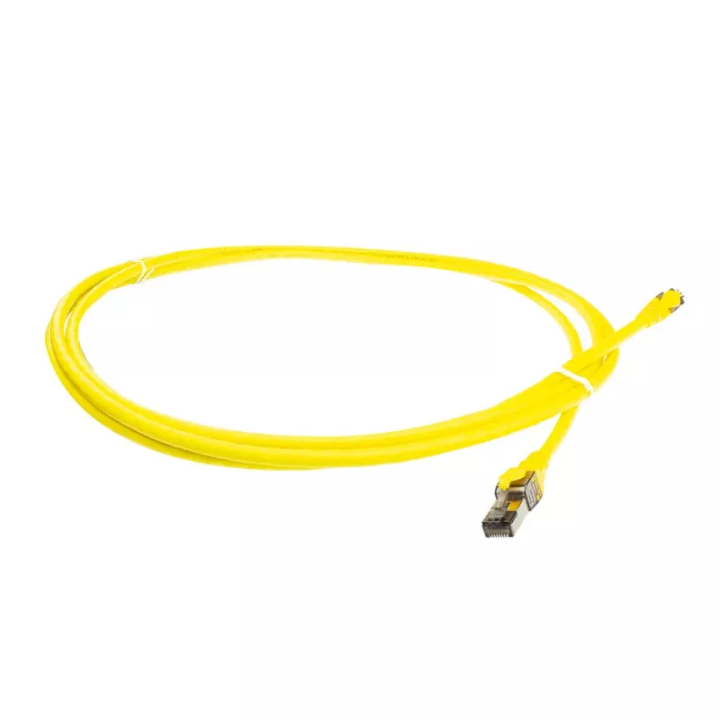 ACT Żółty 5-metrowy kabel krosowy SFTP CAT8 z bezzaczepowymi złączami RJ45