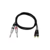 Kabel audio Omnitronic 30225213 1,5m 2x6,35mm 2xRCA Czarny