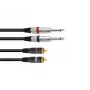 Kabel audio Omnitronic 30225213 1,5m 2x6,35mm 2xRCA Czarny