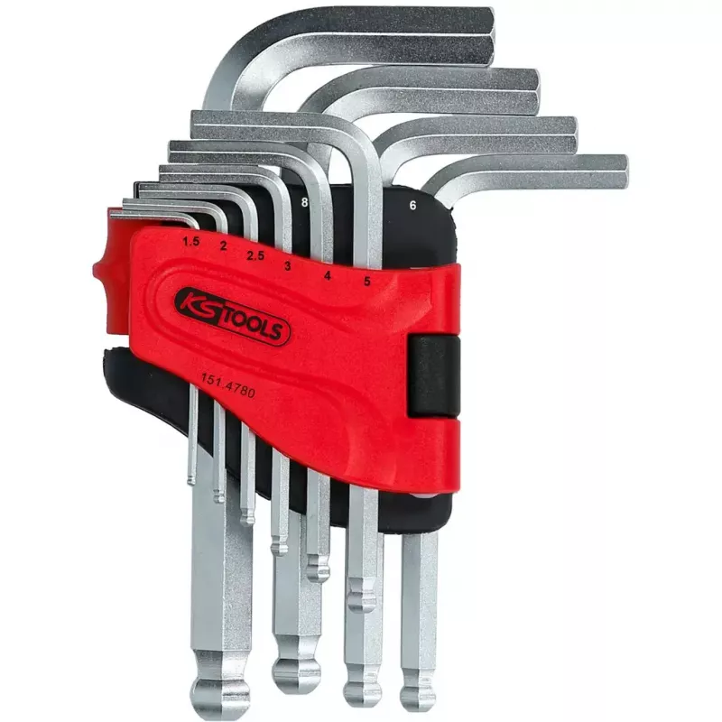 Zestaw kluczy imbusowych L-kształtnych KS Tools 151.4780