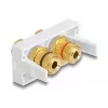Moduł DeLOCK Easy 45 2 x zacisk przyłączeniowy czerwony czarny pierścień 22,5 x 45 mm