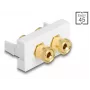 Moduł DeLOCK Easy 45 2 x zacisk przyłączeniowy czerwony czarny pierścień 22,5 x 45 mm