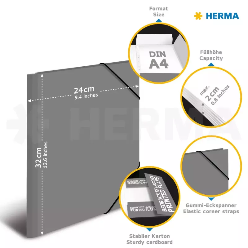 Segregator HERMA 19277 A4 Wielokolorowy Karton 285x315 mm