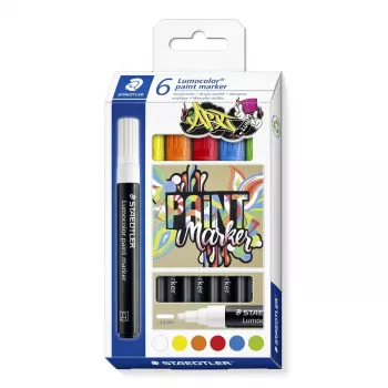Pisak akrylowy Staedtler Lumocolor 349 6 szt.