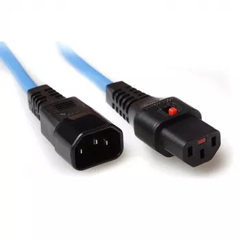 ACT Powercord C13 IEC Lock - C14 niebieski 3 m, PC963
