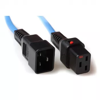 ACT Powercord C19 IEC Lock C20 niebieski 3 m 16 A 230 V