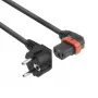 ACT Powercord CEE 7/7 męski (kątowy) - C13 IEC Lock (lewy kątowy) czarny 1 m, EL447S
