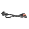 ACT Kabel zasilający CEE 7/7 wtyk (kątowy) – C13 IEC Lock (kątowy w lewo) czarny 3 m, EL455S
