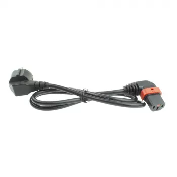 ACT Kabel zasilający CEE 7/7 wtyk (kątowy) – C13 IEC Lock (kątowy w lewo) czarny 3 m, EL455S