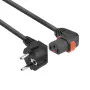 ACT Powercord CEE 7/7 męski (kątowy) - C13 IEC Lock (prawy kątowy) czarny 3 m, EL454S