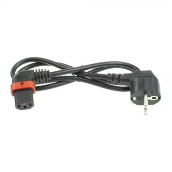 ACT Powercord CEE 7/7 męski (kątowy) - C13 IEC Lock (prawy kątowy) czarny 3 m, EL454S
