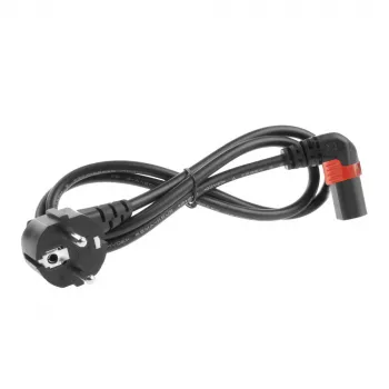 ACT Powercord CEE 7/7 męski (kątowy) – C13 IEC Lock (do góry kątowe) czarny 3 m, EL456S