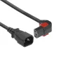 ACT Powercord C14 - C13 IEC Lock (kątowy w dół) czarny 2 m, PC2048