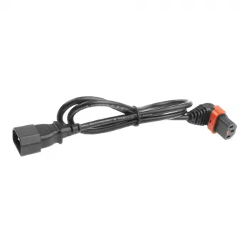 Przewód zasilający ACT C14 - C13 IEC Lock (kątowy w dół) czarny 3 m, PC2052