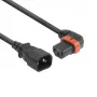 ACT Powercord C14 - C13 IEC Lock (kątowy lewy) czarny 1 m, PC2042