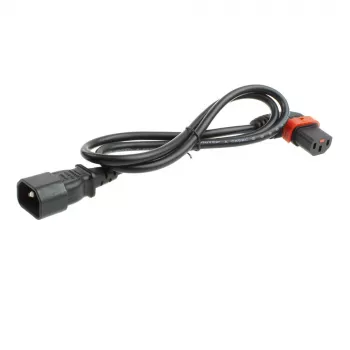 ACT Powercord C14 - C13 IEC Lock (kątowy lewy) czarny 1 m, PC2042