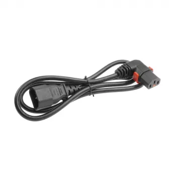 ACT Powercord C14 - C13 IEC Lock (kątowy) czarny 2 m, PC2045