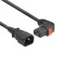 ACT Powercord C14 - C13 IEC Lock (kątowy) czarny 3 m, PC2049