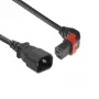 ACT Powercord C14 - C13 IEC Lock (kątowy w górę) czarny 1 m, PC2043