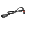 ACT Powercord C14 - C13 IEC Lock (kątowy w górę) czarny 1 m, PC2043
