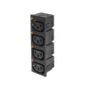 ACT C13 IEC Lock Net Entree (4 gniazda) - czarny, PA135015BK4