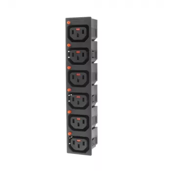 ACT C13 IEC Lock Net Entree (6x gniazdo) - czarny, PA135015BK6