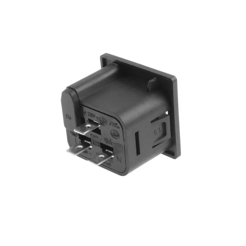 ACT C19 IEC Lock Net Entree (1x gniazdo) - czarny, PA195015BK, C19, Czarny, Czerwony, Żeński, Prosty, Termoplastyczny, 2000 V