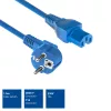 ACT Powercord przewód zasilający CEE 7/7 wtyk męski kątowy C15 niebieski 1,5 m 230 V 10 A