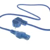 ACT Powercord przewód zasilający CEE 7/7 wtyk męski kątowy C15 niebieski 1,5 m 230 V 10 A